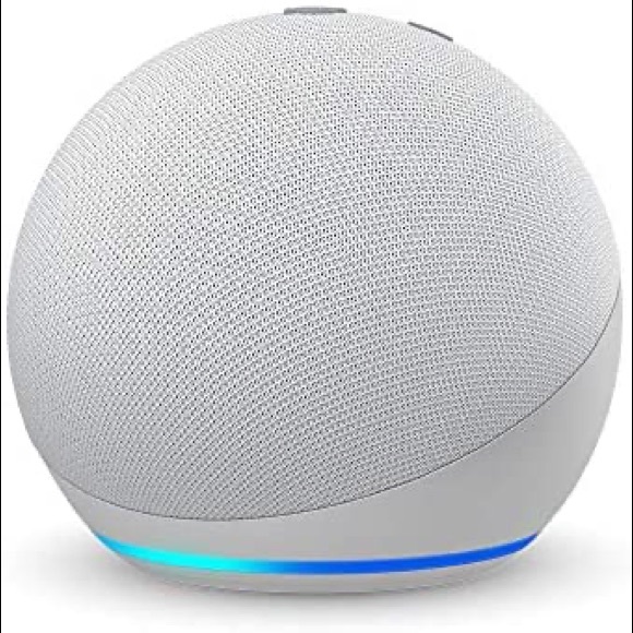 Amazon Alexa Echo Dot White (4th Gen) w/Clock - Picture 5 of 5